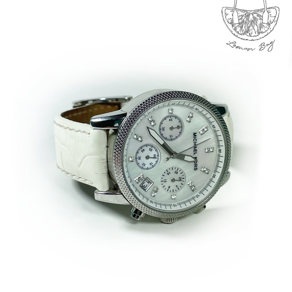 Michael Kors Chronograph Mother Of Pearl Dial Stainless Steel Watch